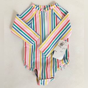 NWT Baby Girl Rashguard Swimsuit - 6-12mos